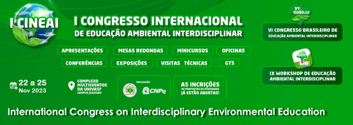 I CINEAI - I Congresso Internacional de Educação Ambiental Interdisciplinar 2023